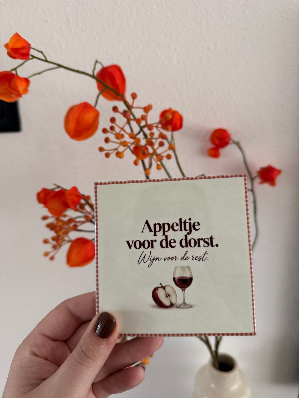Tegeltje ‘Appeltje voor de dorst’