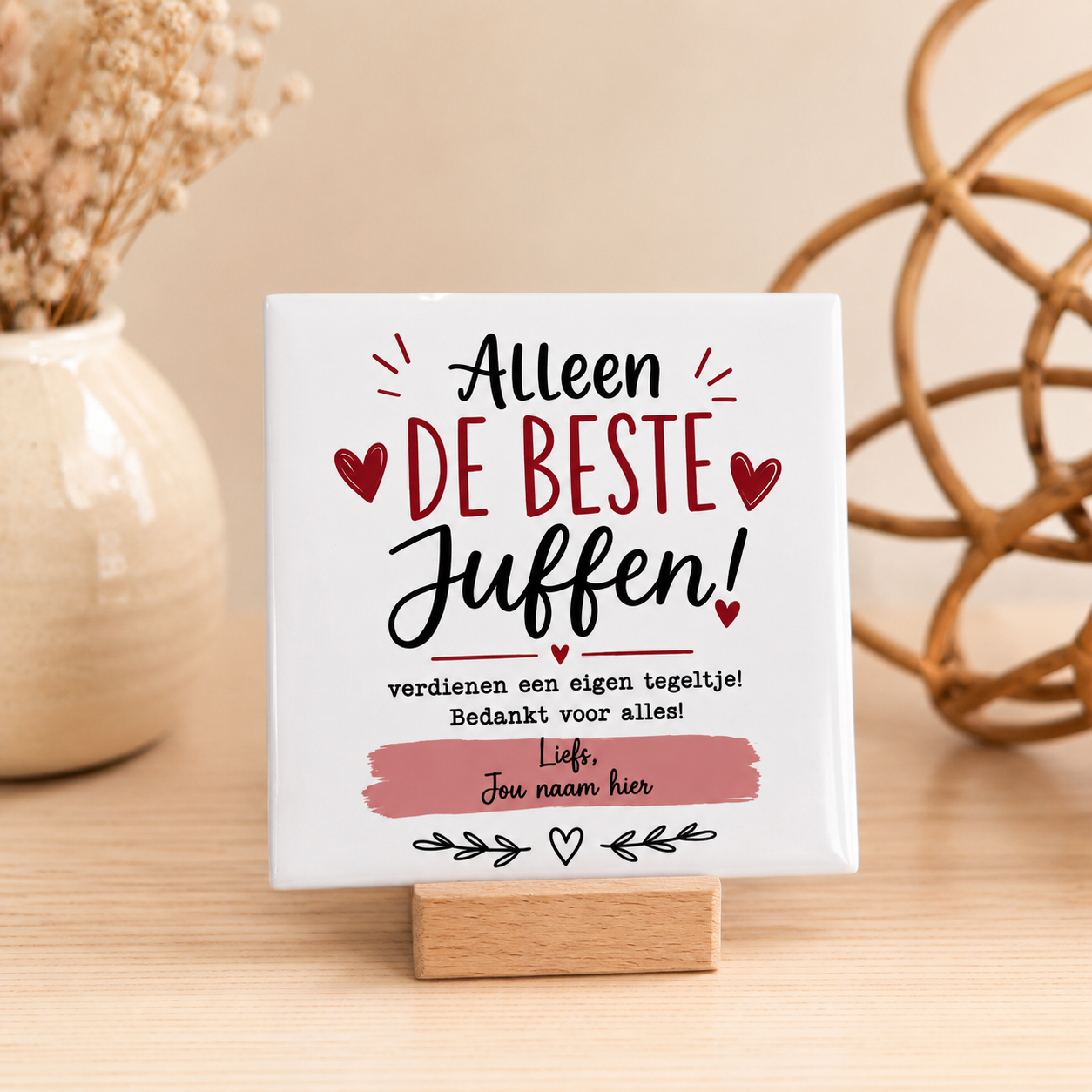Tegel – Alleen de beste juffen (gepersonaliseerd)