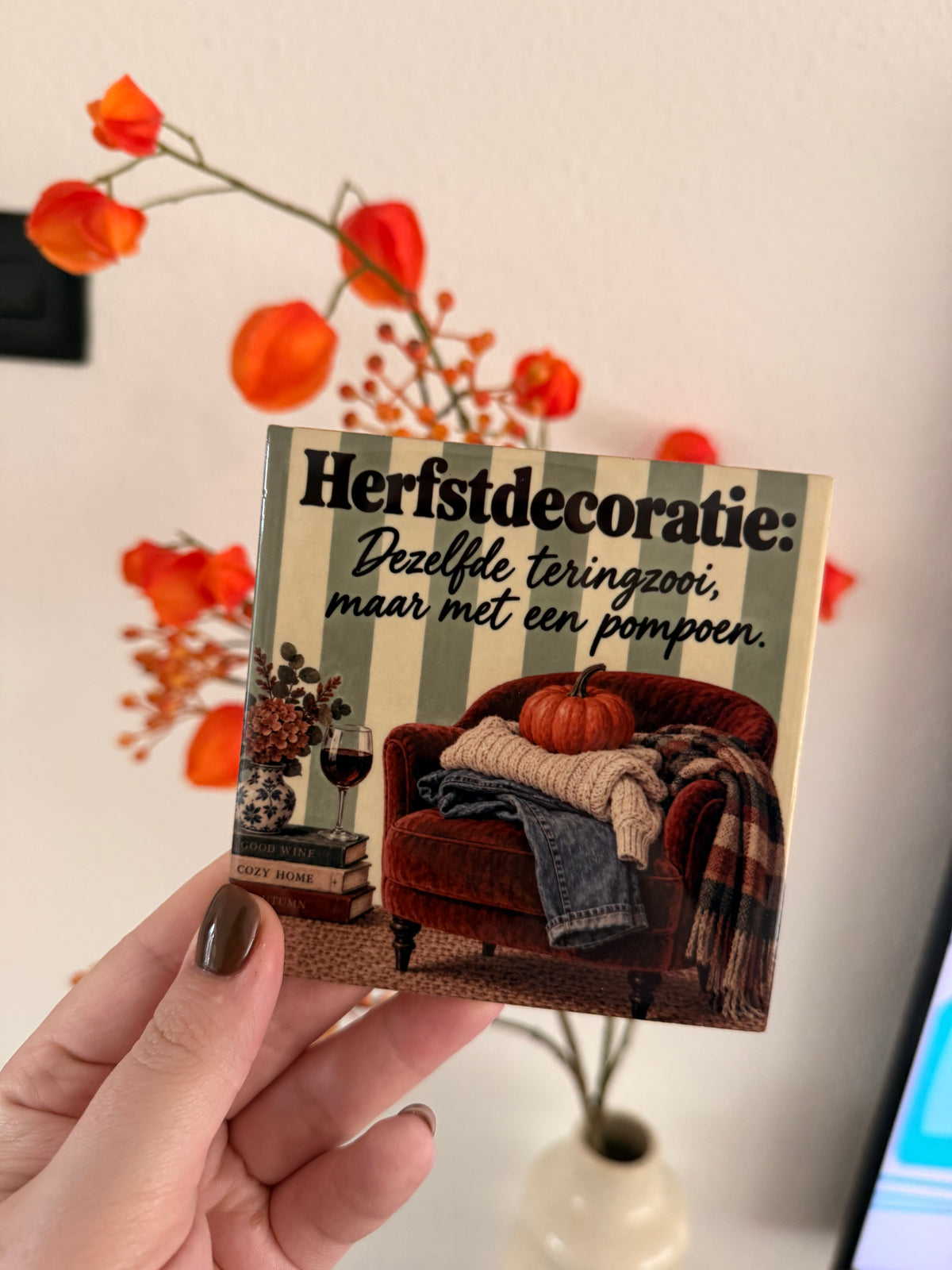 Tegeltje ‘Herfstdecoratie’