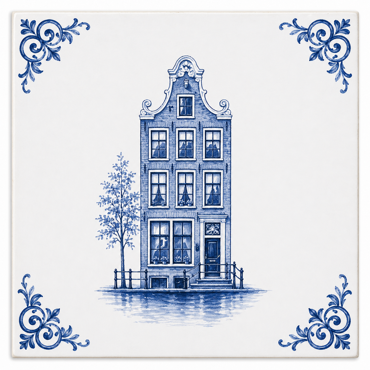 Grachtenpand – Delfts Blauw