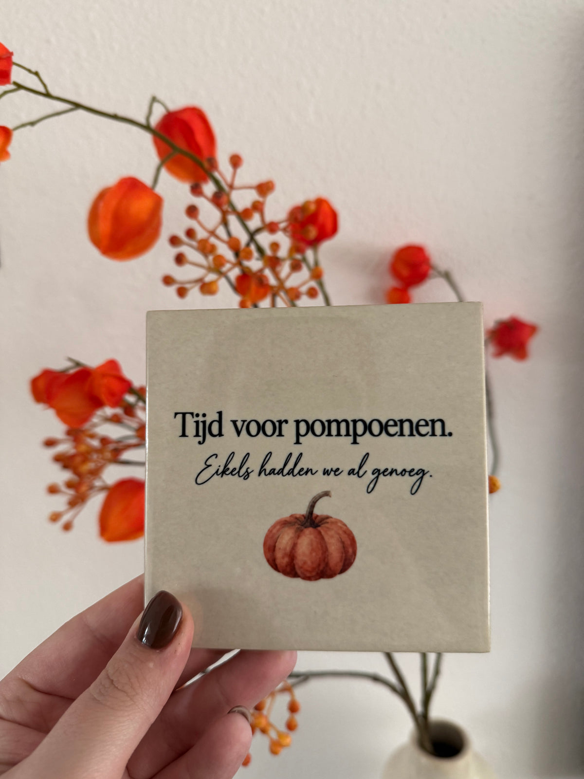 Tegeltje ‘Tijd voor pompoenen’