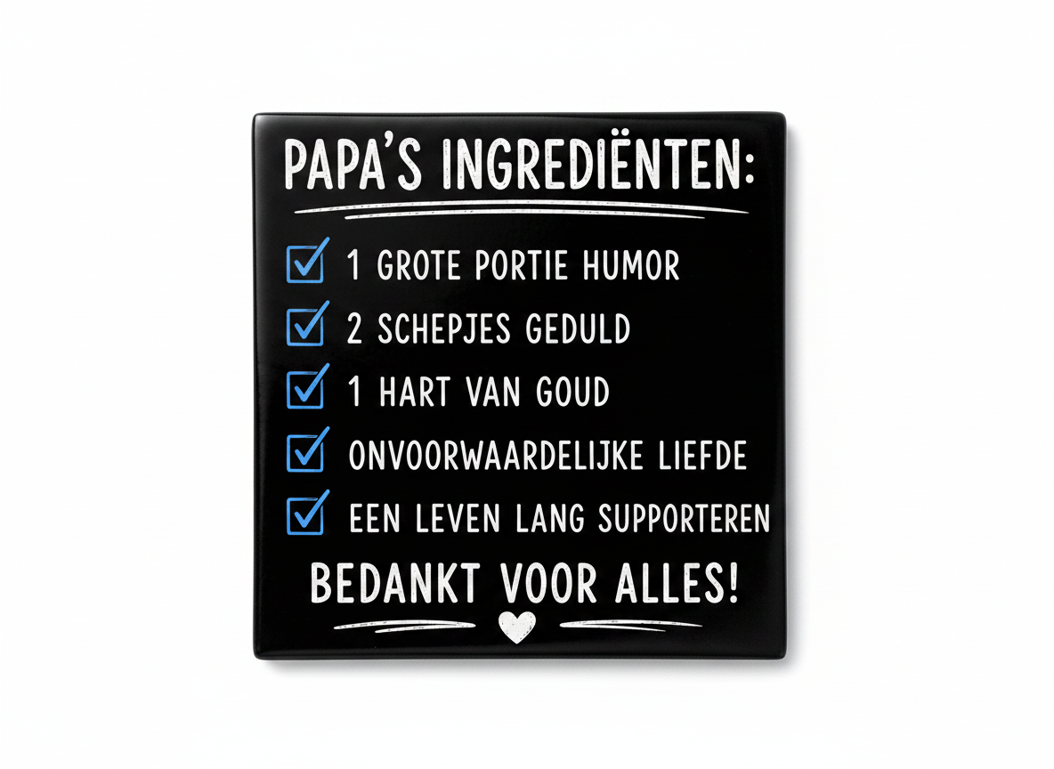 Papa's ingrediënten – Bedankt voor alles!