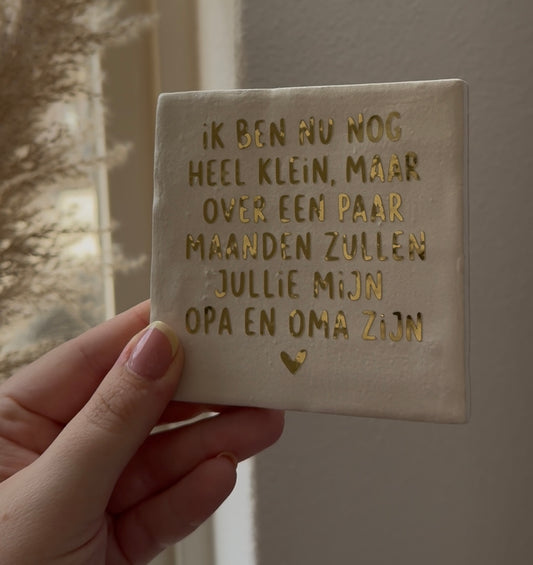 Zwangerschapsaankondiging - opa en oma