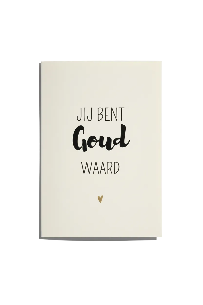 Jij bent goud waard - Wonderkaartje A6