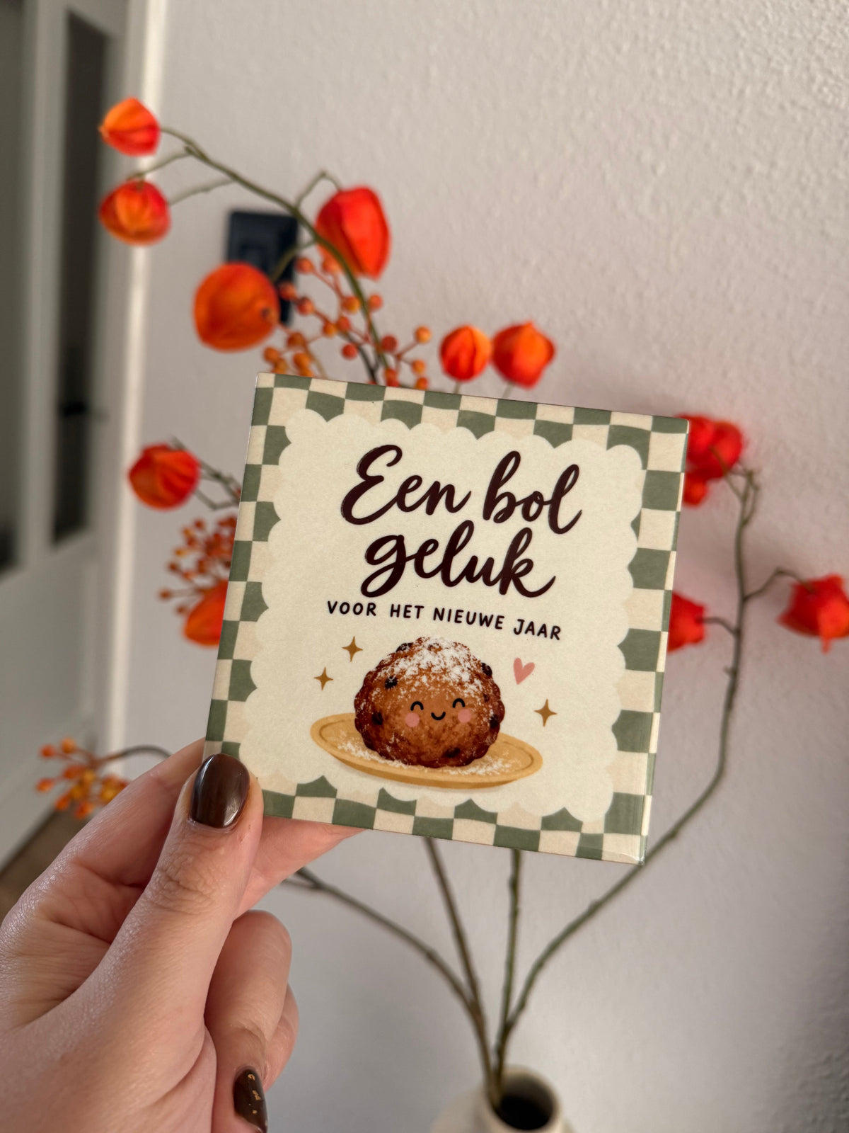 Een bol geluk voor het nieuwe jaar – tegel