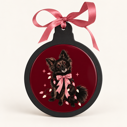 Gepersonaliseerd kerstornament – keramiek met jouw foto