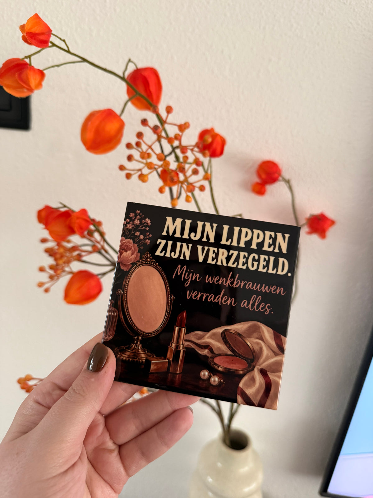 Tegeltje ‘Mijn lippen zijn verzegeld’