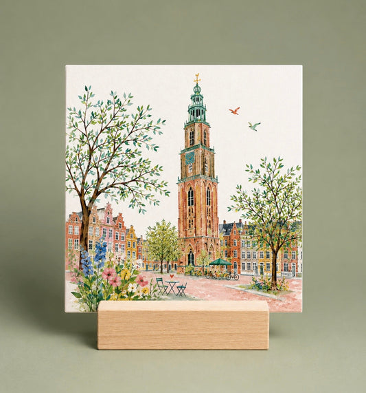 Groningen – Martinitoren | Illustratietegel
