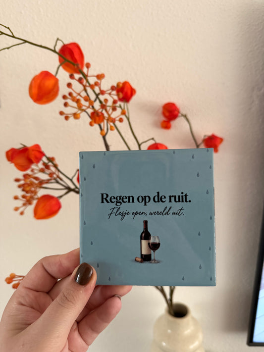 Regen op de ruit