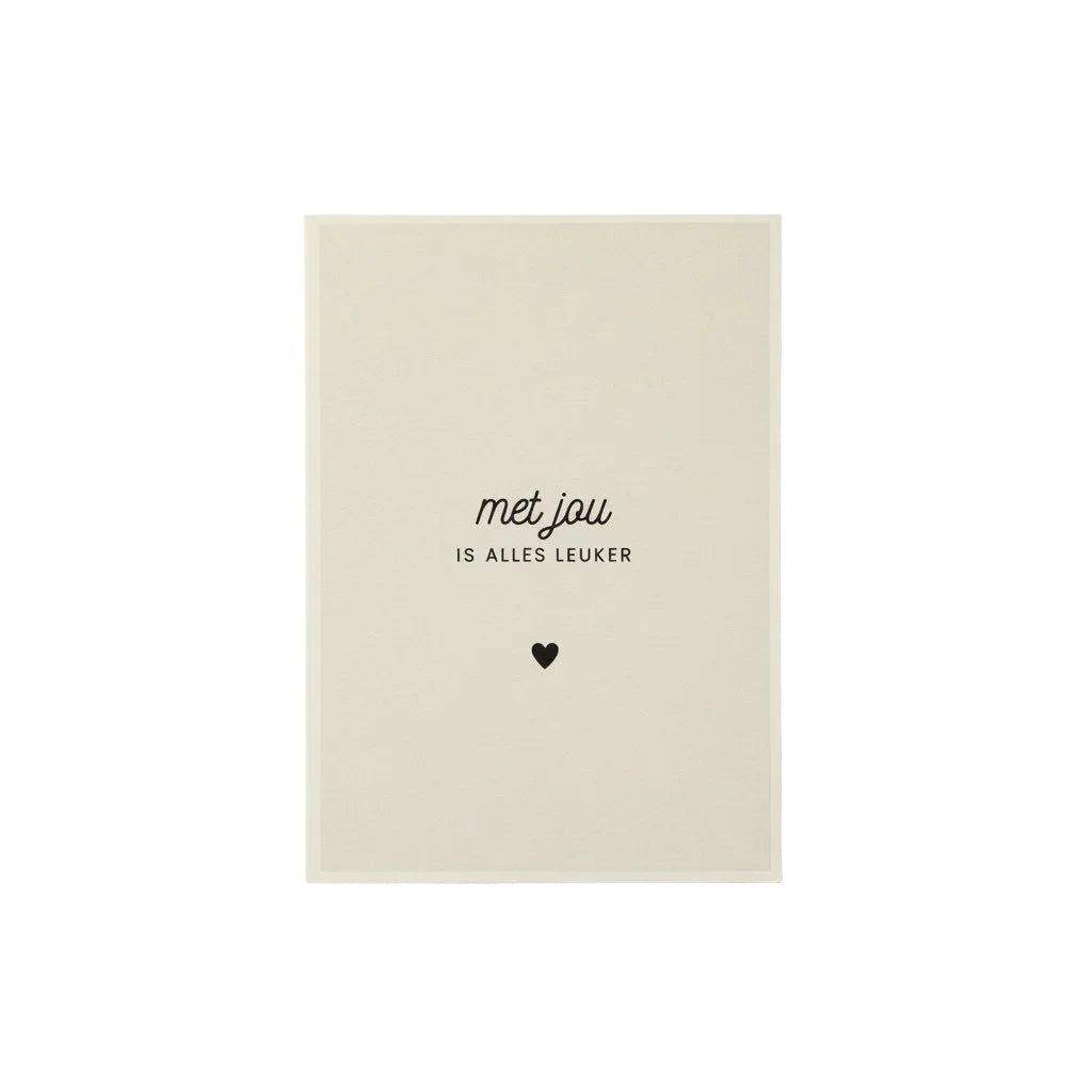 Met jou is alles leuker - Wonderkaartje A6