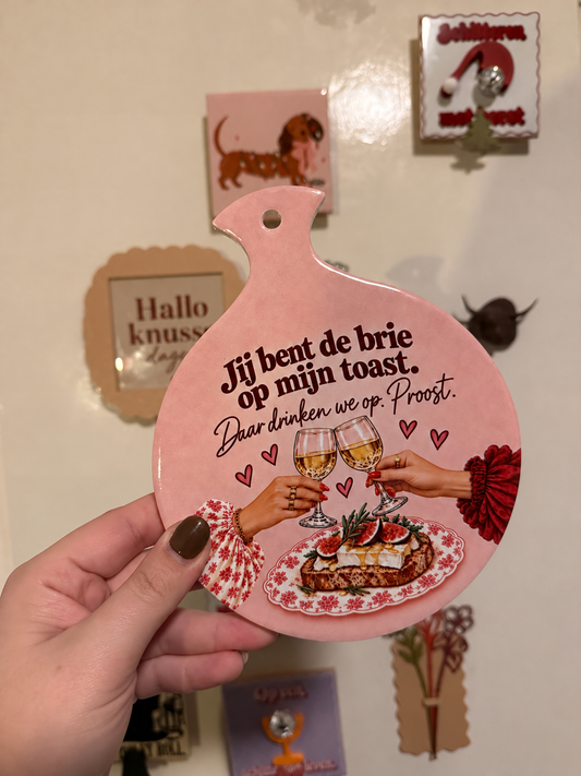 Keramieken serveerplankje – Jij bent de brie op mijn toast
