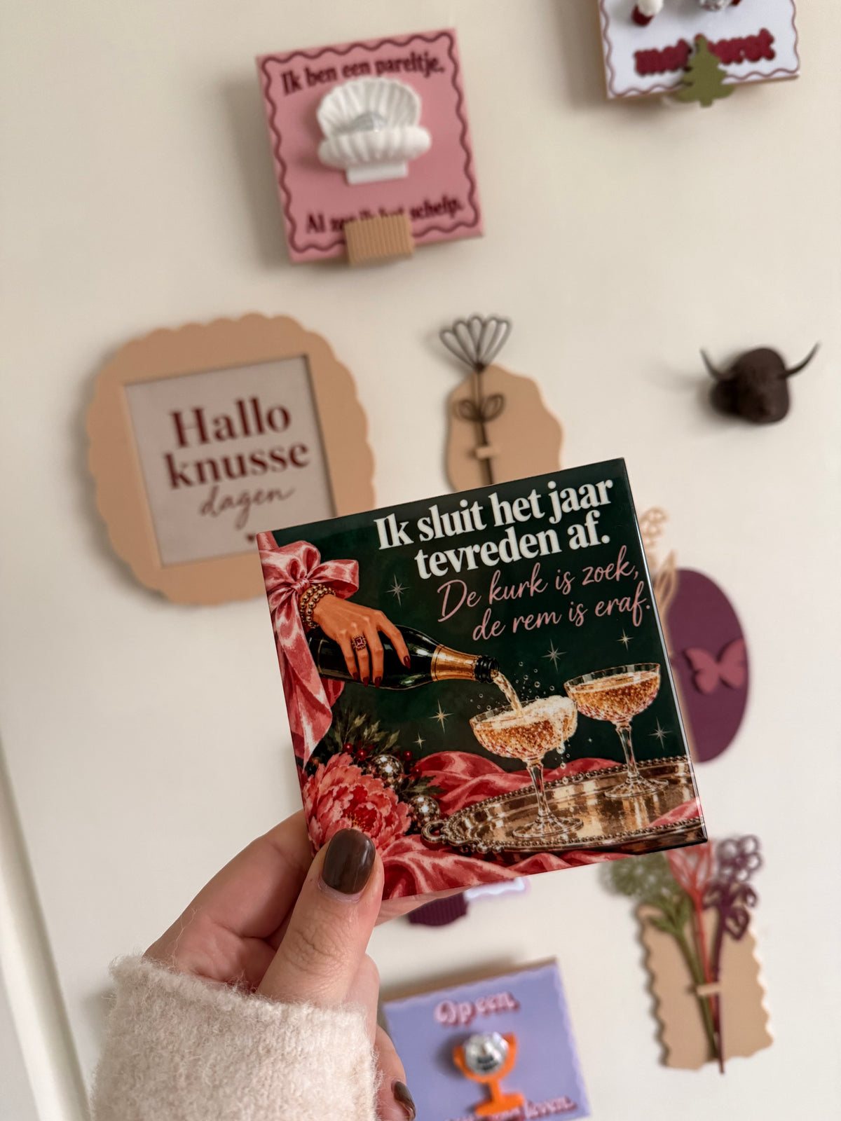 Ik sluit het jaar tevreden af – tegel