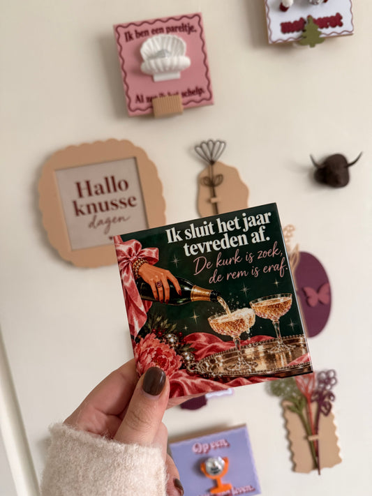 Ik sluit het jaar tevreden af – tegel
