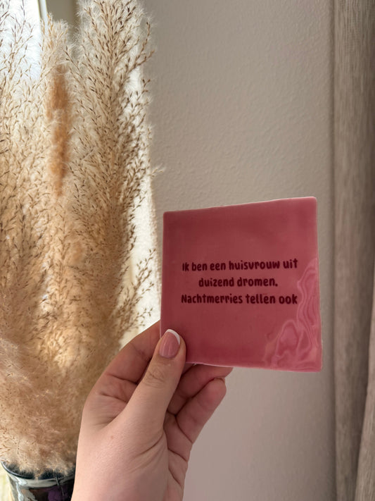 Huisvrouw uit duizend dromen tegel