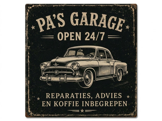Pa's Garage – Open 24/7, reparaties, advies en koffie inbegrepen
