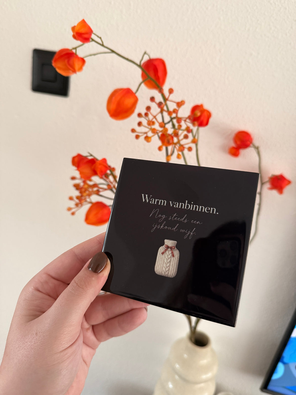 Tegeltje ‘Warm vanbinnen’