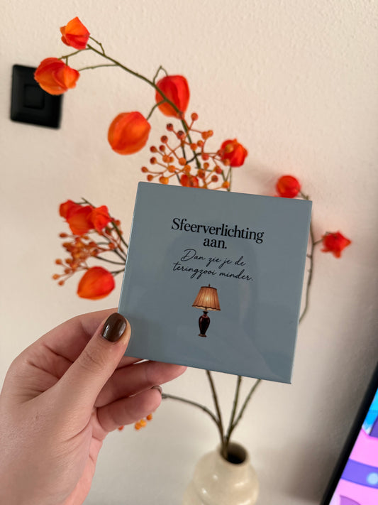 Tegeltje ‘Sfeerverlichting aan’