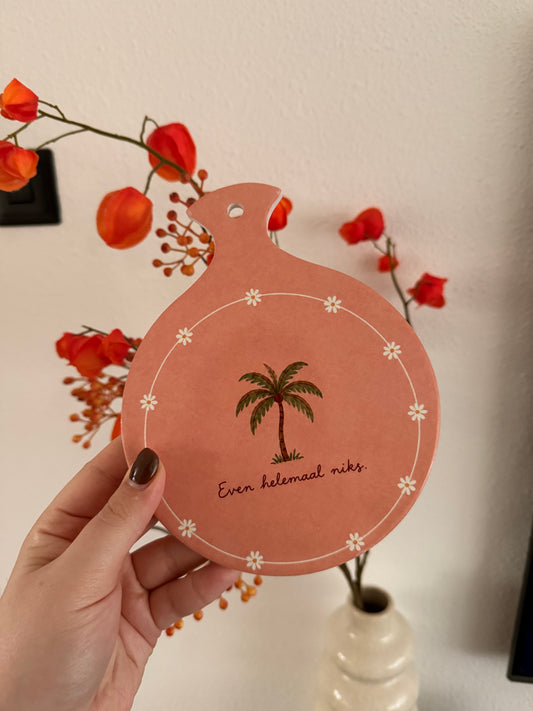 Even helemaal niks – roze decoratief plankje