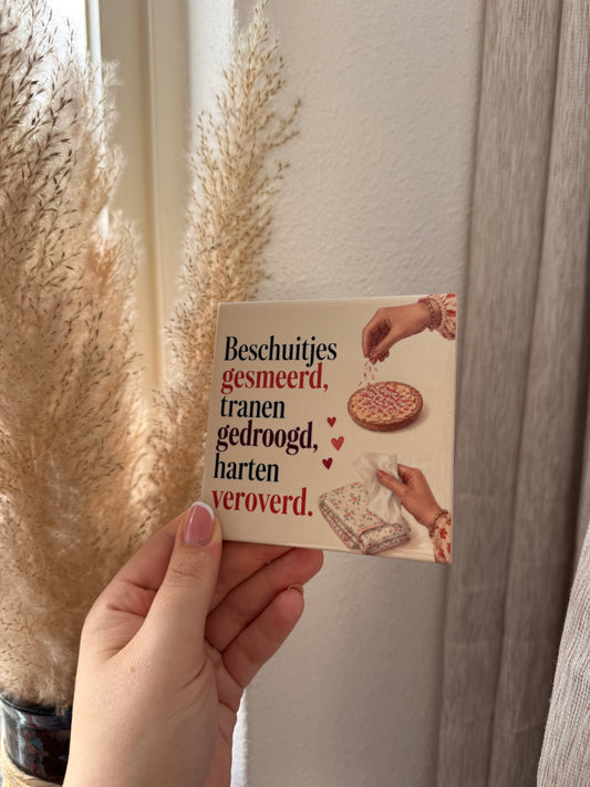 Beschuitjes gesmeerd, tranen gedroogd, harten veroverd