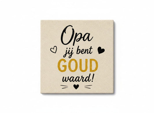 Opa, jij bent goud waard!