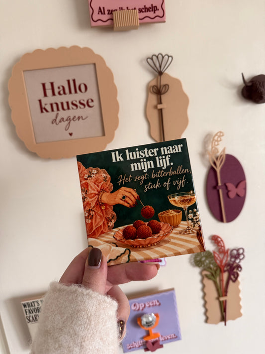 Ik luister naar mijn lijf – bitterballen tegel