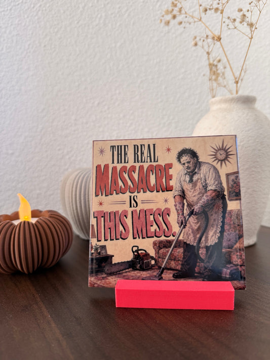 Leatherface tegel The Real Massacre Is This Mess