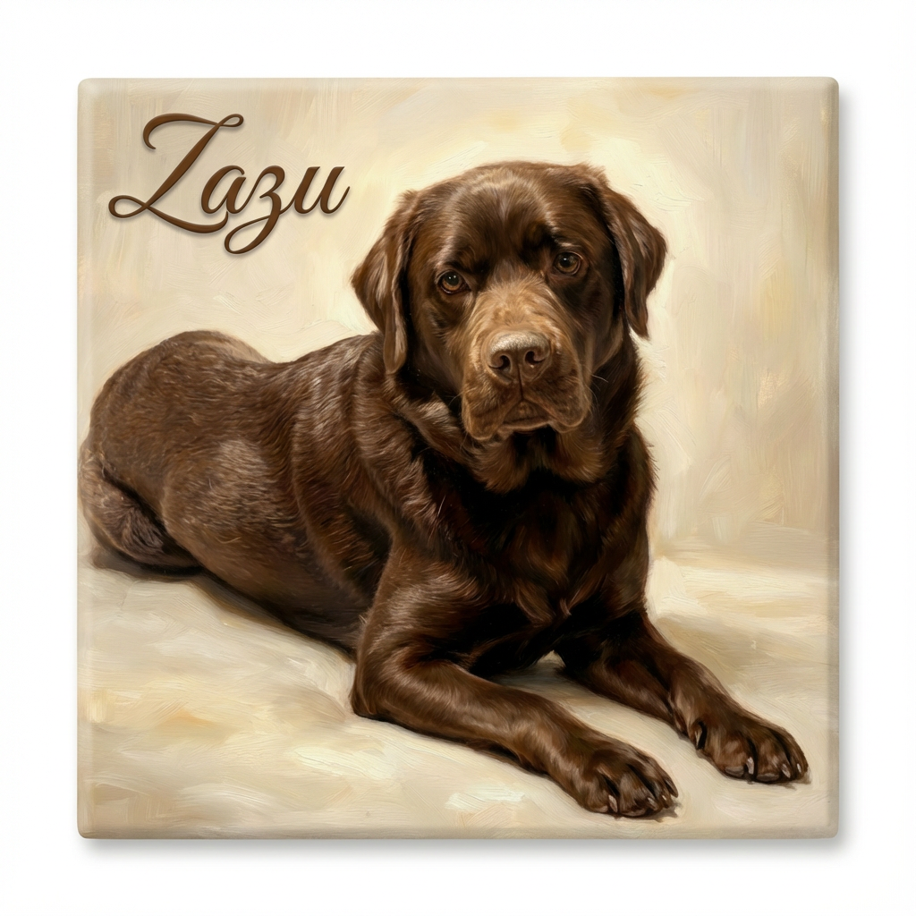 Gepersonaliseerde portret tegel huisdier