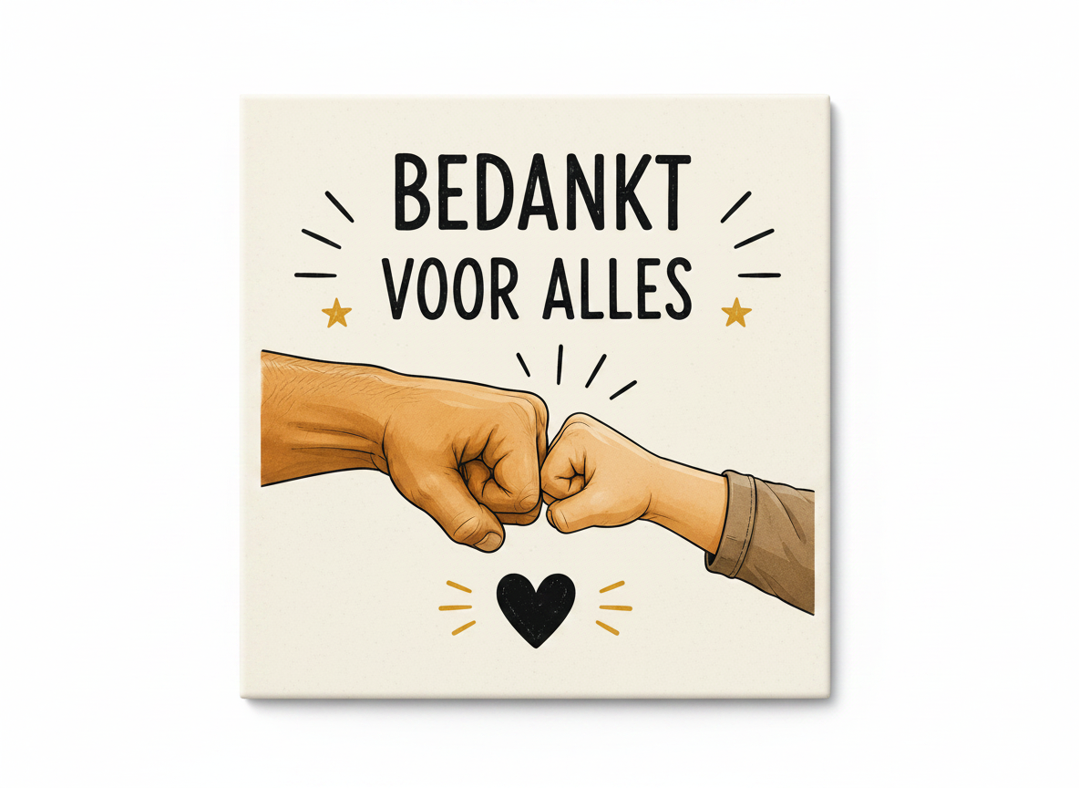 Bedankt voor alles – fistbump