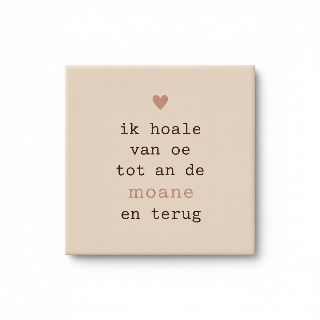 Ik hoale van oe tot an de moane en terug