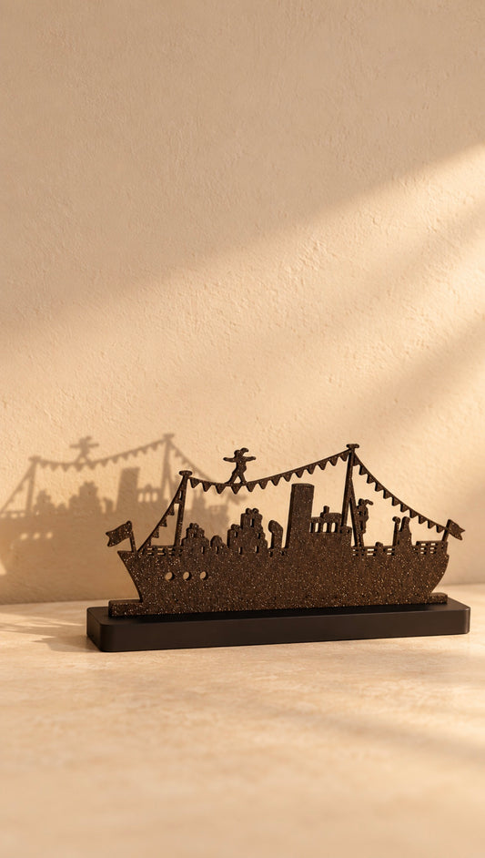 Pakjesboot met standaardje – 3D-geprinte Sinterklaasdecoratie