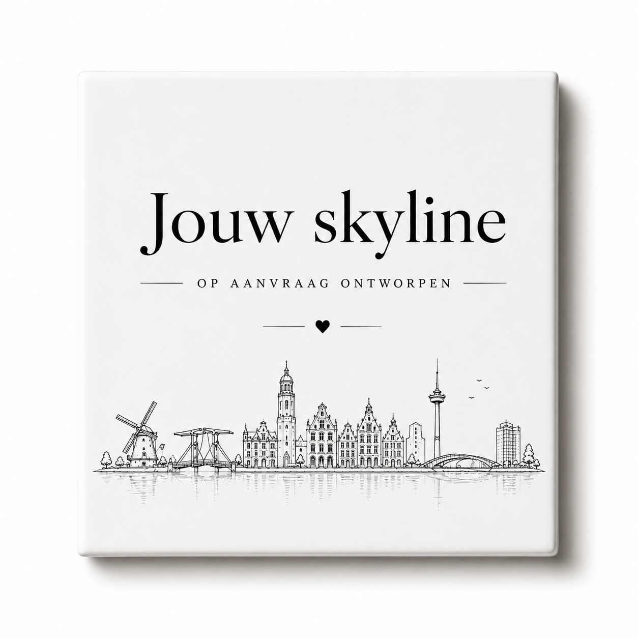 Skyline tegel op maat – jouw stad of dorp