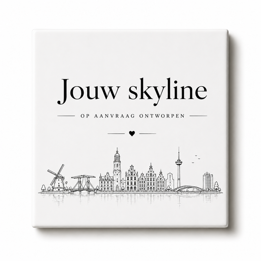 Skyline tegel op maat – jouw stad of dorp