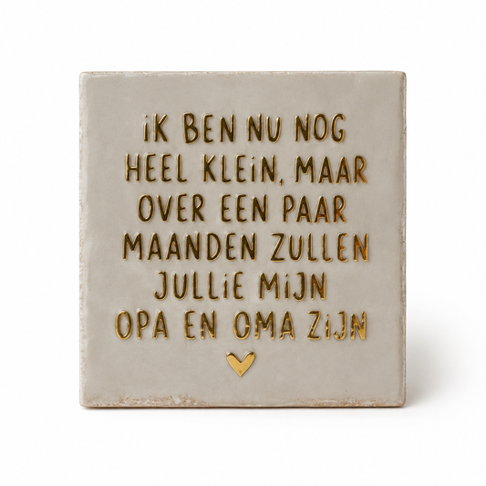Zwangerschapsaankondiging - opa en oma
