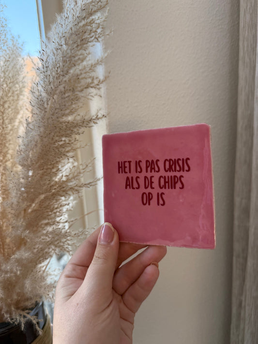 Het is pas crisis als de chips op is
