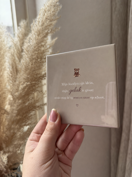 Mijn handjes zijn klein, mijn geluk is groot - oom en tante