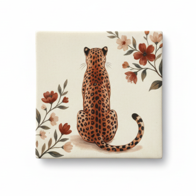 Leopard & Flowers